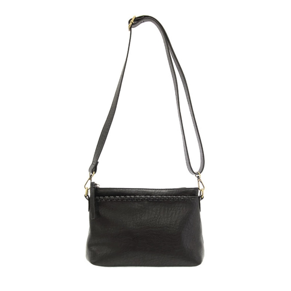 Joy Susan Black Oakley Whipstitch Clutch and Crossbody - Picture 2 of 12